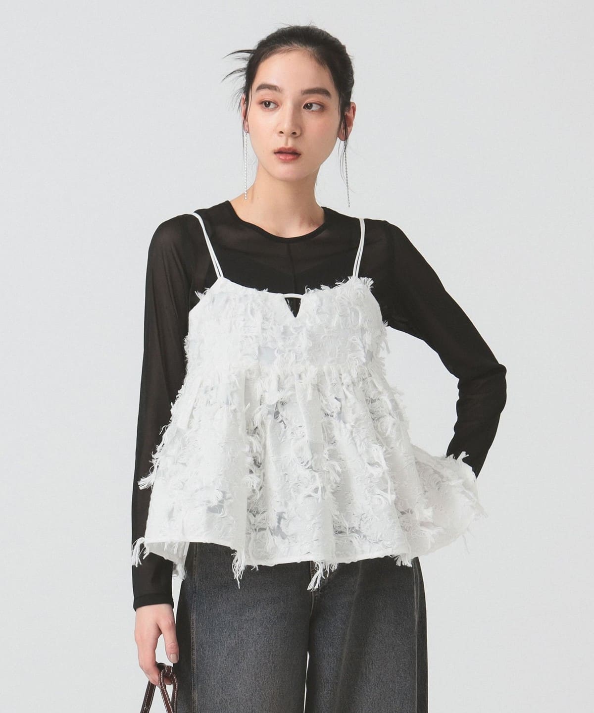 Ray BEAMS（レイ ビームス）【3/5値下げ】フリンジ ジャカード