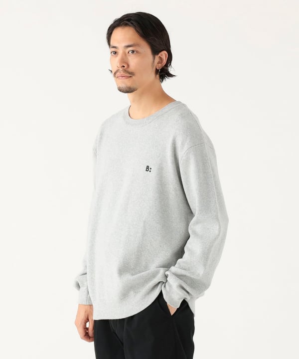 B:MING by BEAMS（ビーミング by ビームス）12ゲージ B刺繍 クルー