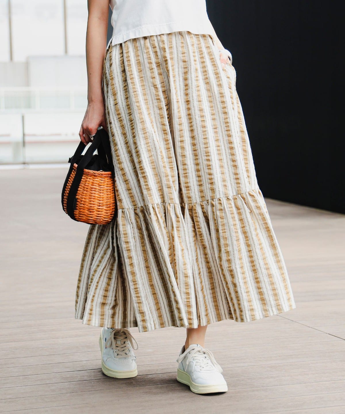 B:MING by BEAMS（ビーミング by ビームス）ストライプ ティアード