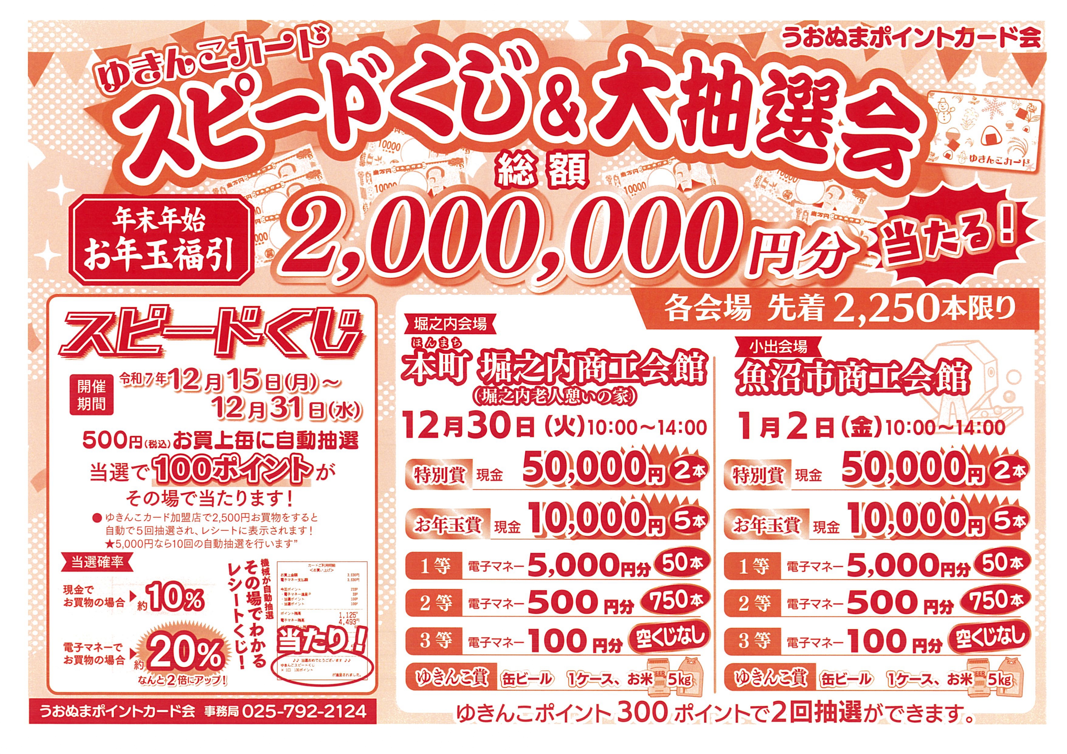 最新情報 - うおぬまポイントカード会