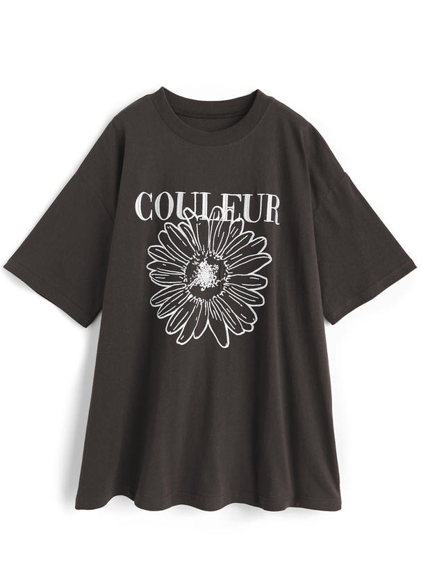 花柄刺繍ビッグTシャツ[cc102] | レディースファッション通販の