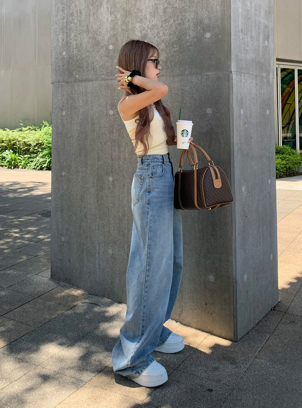 ILLIT アイリット BEB ストレートワイドデニムパンツ[cu533