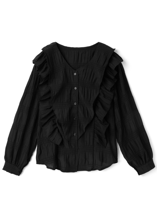 Vネックフリルラッフルブラウス[ac1868] | レディースファッション通販