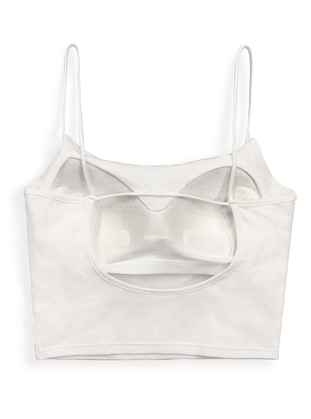 パッド入りバックオープンクロップド丈キャミソール[at2028