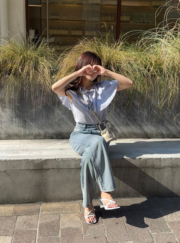 アシンメトリーデニムパンツ[gn106] | レディースファッション通販の