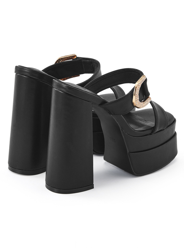 ビジューバックルチャンキーヒールサンダル[gd1541] | レディース