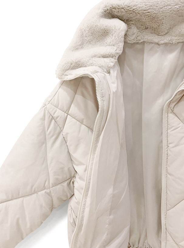 2Wayファーカラーキルティングダウンジャケット[fo1592] | レディース