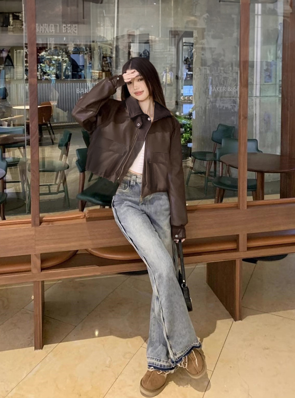 襟2Wayレザーブルゾン[fo1951] | レディースファッション通販の