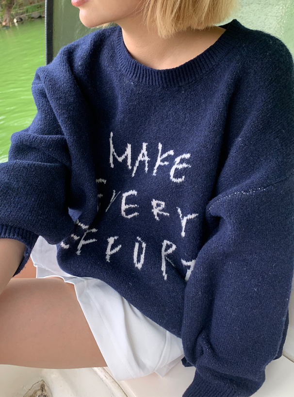 ジャガードロゴニットトップス[fs19] | レディースファッション通販の