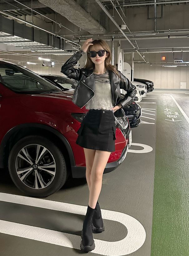 ショート丈レザーライダースジャケット[kd92] | レディース