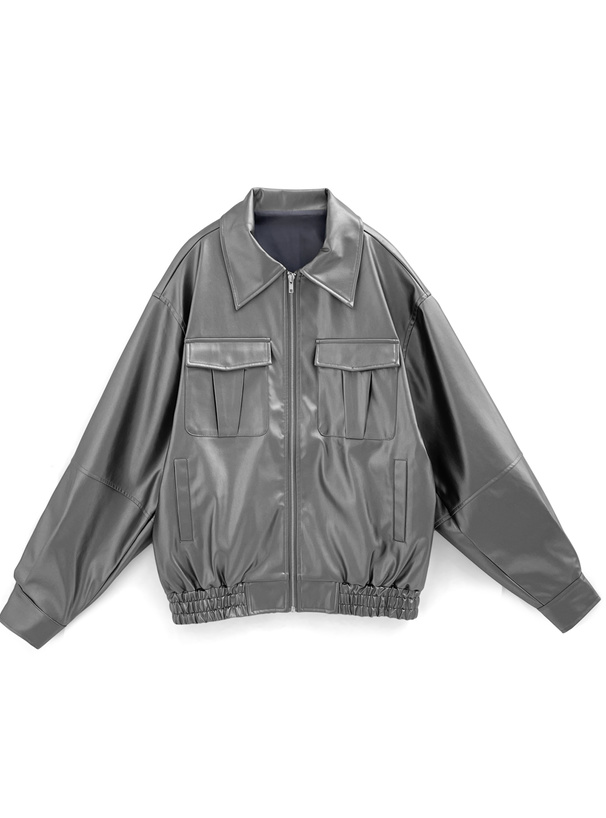 レザーオーバーサイズジャケット[kd95] | レディースファッション通販