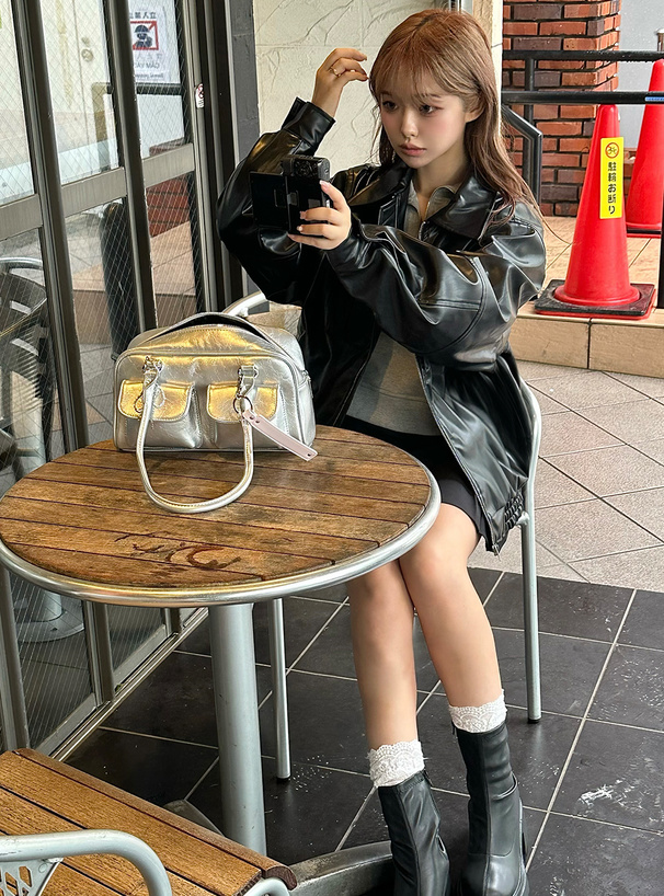 レザーオーバーサイズジャケット[kd95] | レディースファッション通販