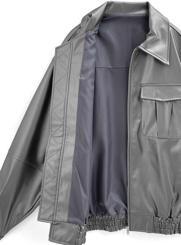 レザーオーバーサイズジャケット[kd95] | レディースファッション通販