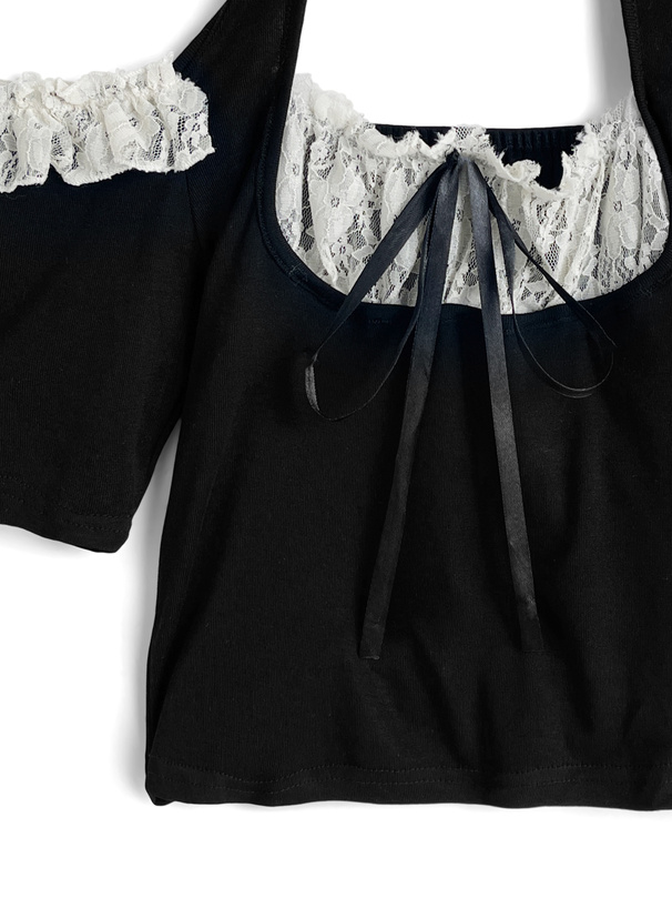 ホルターネックオフショルダーレーストップス[ks072] | レディース