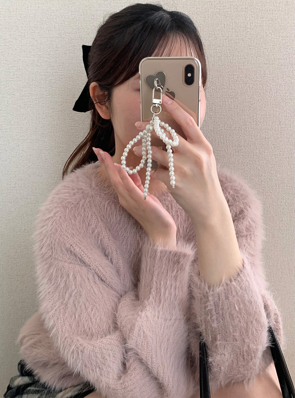 バックリボンフェザーニットトップス[kz327] | レディースファッション