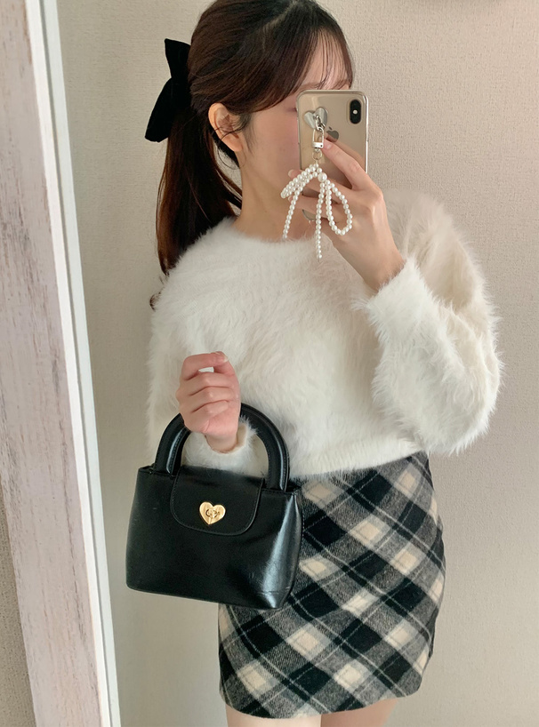 バックリボンフェザーニットトップス[kz327] | レディースファッション