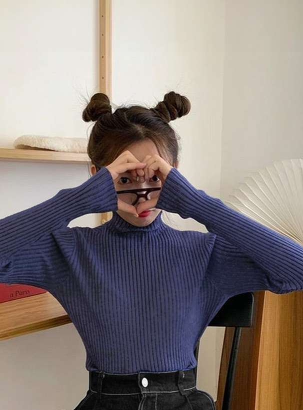 タートルネックリブニットトップス[k8534v] | レディースファッション