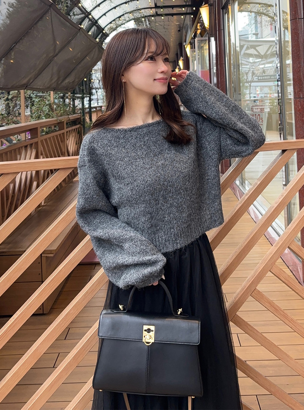 モヘヤタッチショート丈ニットトップス[mb1592] | レディース