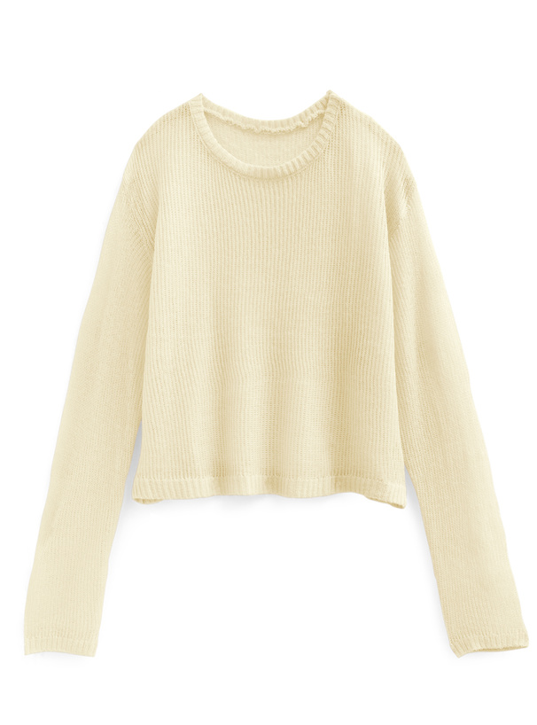 透かし編みショート丈ニットトップス[mh74] | レディースファッション