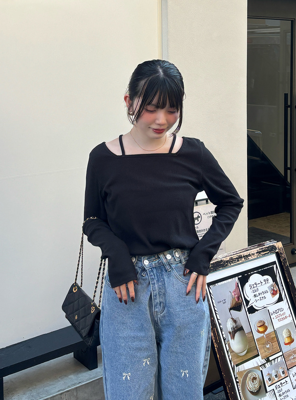 前後2Wayホルターネックニットトップス[pm522] | レディース