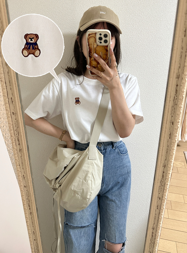 テディベア刺繍Tシャツ[pm253a] | レディースファッション通販の
