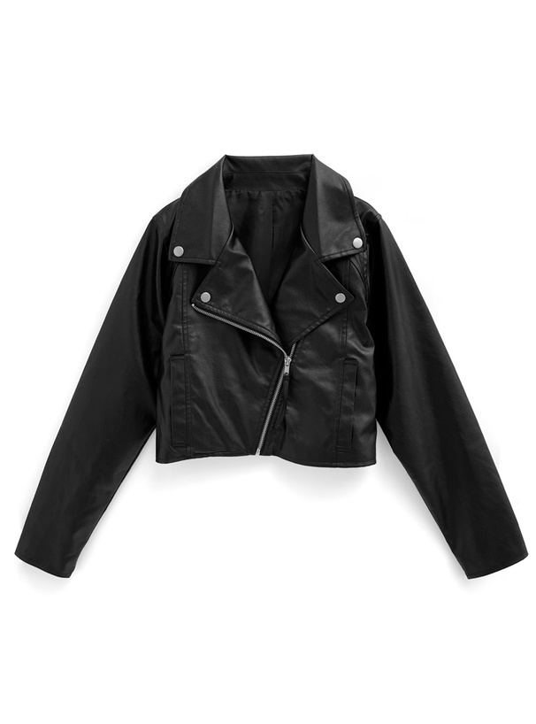 ショート丈レザーライダースジャケット[pp185] | レディース