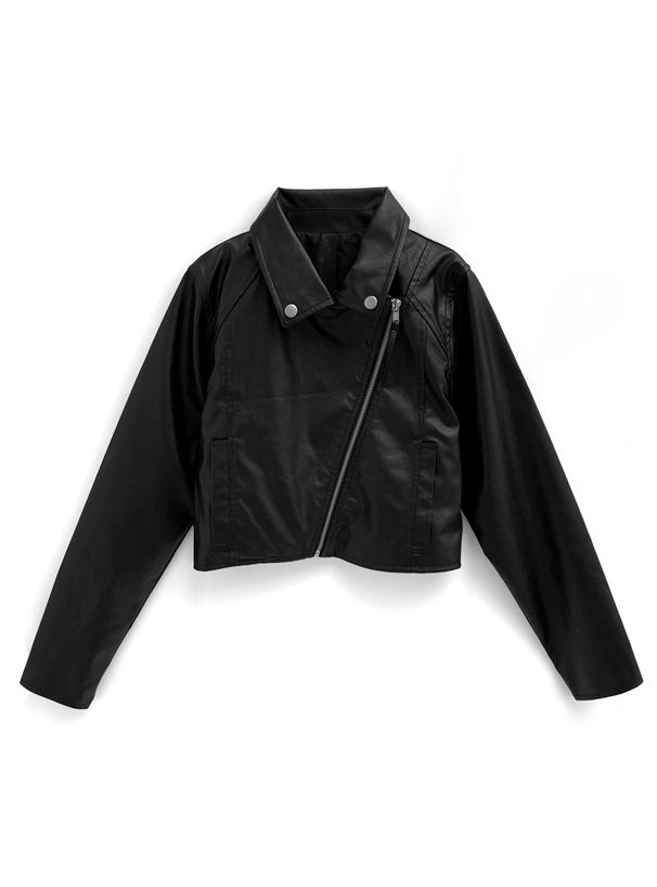 ショート丈レザーライダースジャケット[pp185] | レディース