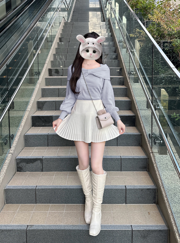 前後2Wayリボンニットトップス[ru1045] | レディースファッション通販