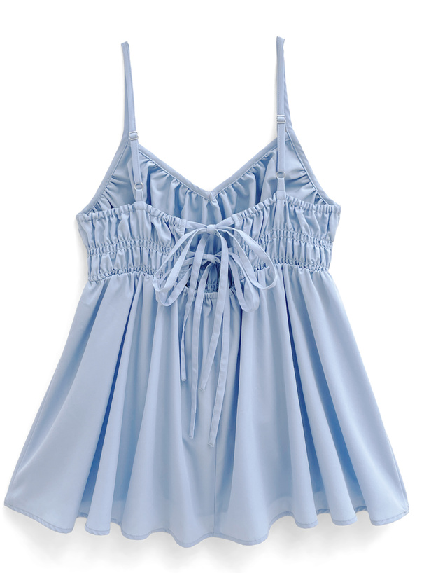 バックリボンウエストシャーリングキャミビスチェ[tg736] | レディース