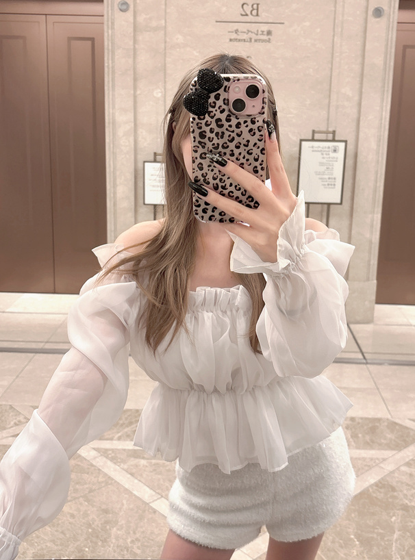 オーガンジーフリルトップス[tu771] | レディースファッション通販の