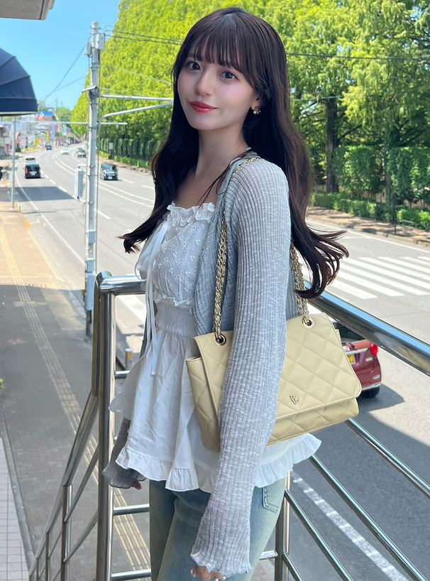 花柄レースアップリボンキャミソール[tu1337] | レディース