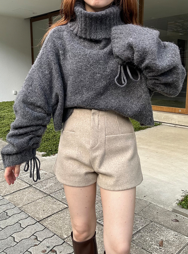 タートルネックドロストニットトップス[ze846] | レディース