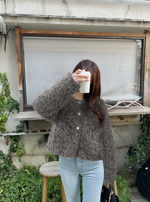 ノーカラーボアジャケット[ze944] | レディースファッション通販の