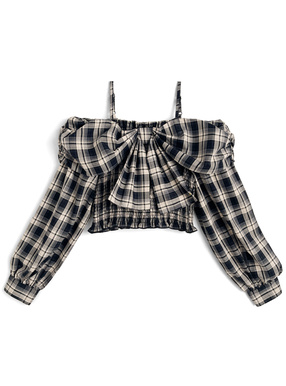 オフショルダー チェック柄 | レディースファッション通販のグレイル