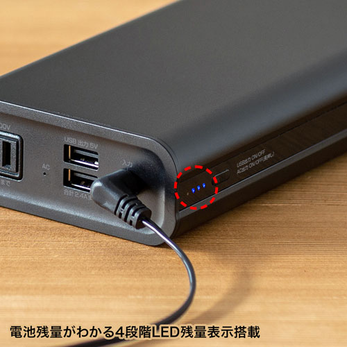 モバイルバッテリー AC出力｜20000mAh・PD65W・機内持込可