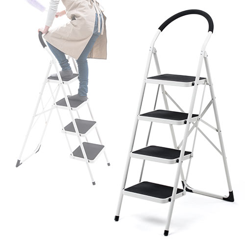 脚立（4段・折りたたみ・ステップチェア・踏み台・持ち運び・椅子