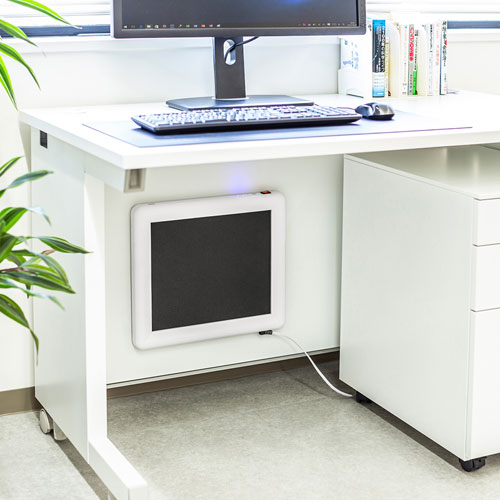 デスクパネルヒーター (マグネット取付金具付き・ホワイト・机下) PH