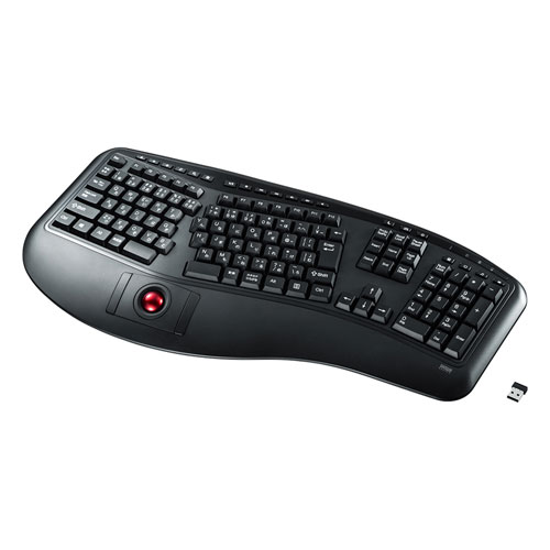 エルゴノミクスキーボード(ワイヤレス・トラックボール・メンブレン