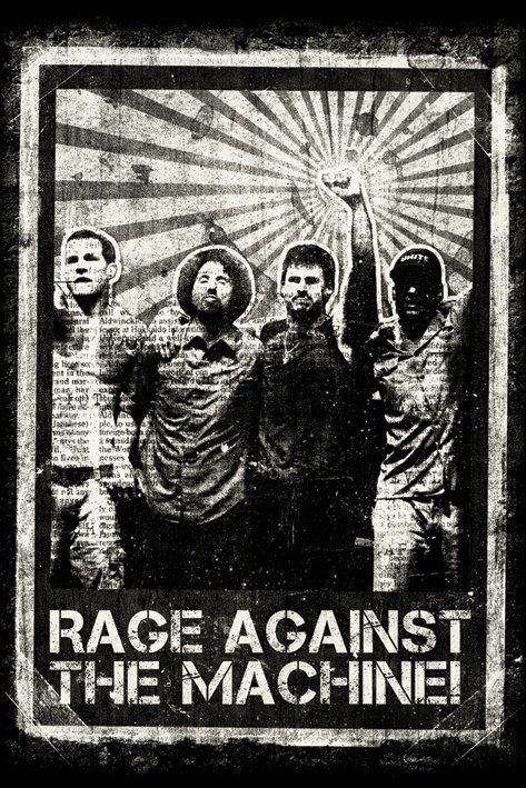 Poster Rage against the machinE - distresse | Wall Art | 3+1 FREE