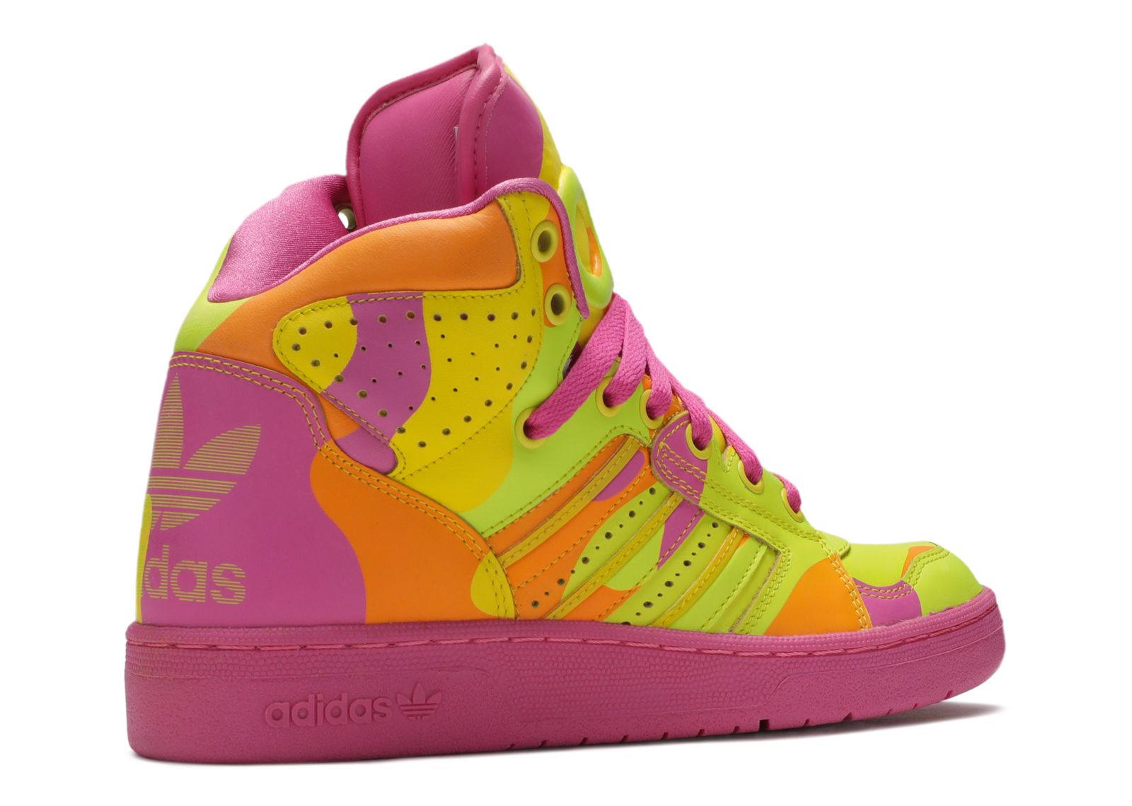 Jeremy Scott X Instinct Hi 'Neon Camo' - Adidas - G95754 - slime