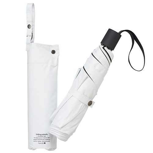 hands＋ 雨、風、日差し、全ての天候に対応できる傘 60cm ホワイト