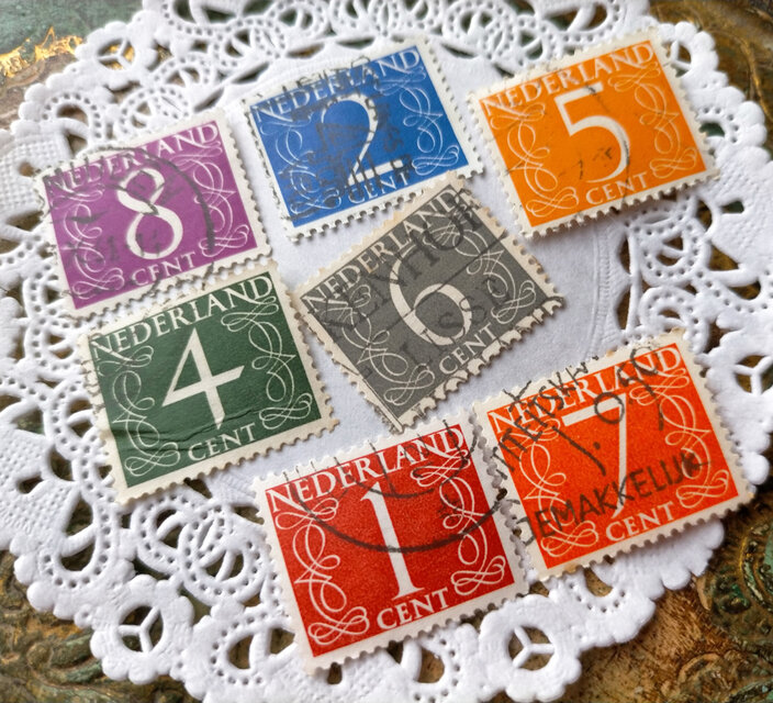 オランダ古切手（カラフル）【Netherland】DA-STE087 | iichi 日々の