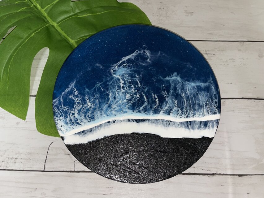 オーシャンアート 波レジンアート 海【丸C-01】 | iichi 日々の暮らし