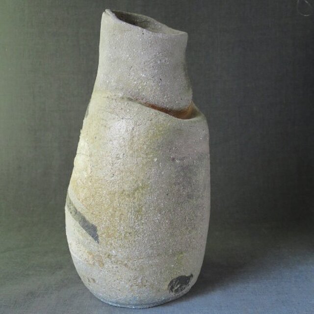 花器（59）焼締め縞模様 窯変花生け 陶芸家オリジナル | iichi 日々の