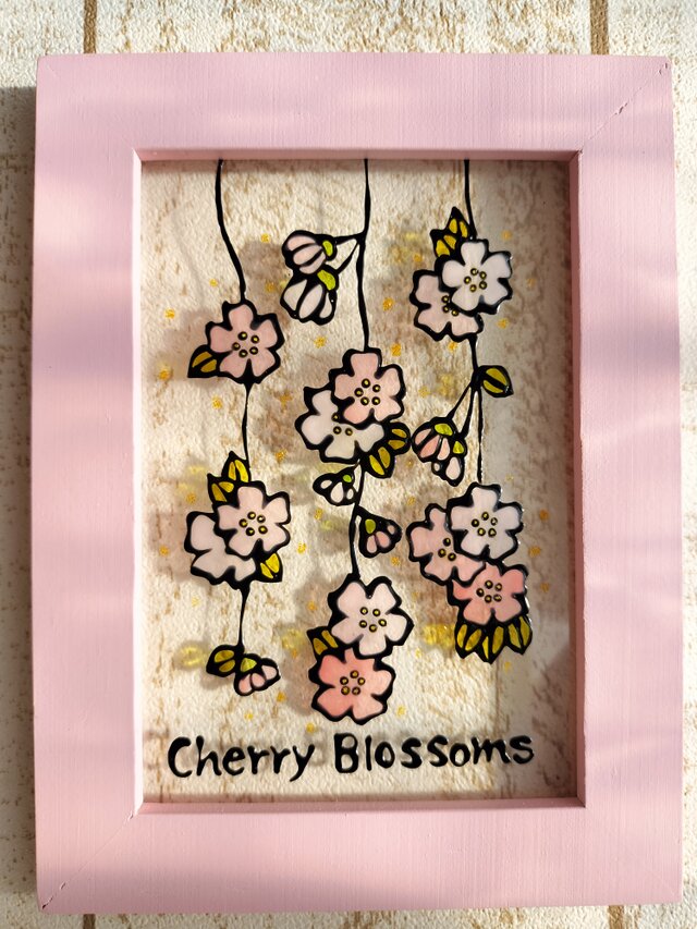 送料無料*ステンドグラス風*桜・枝垂れ桜・春・ハンドメイド♪ | iichi