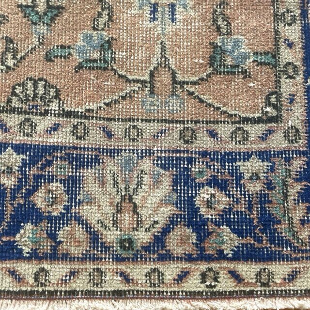 112×203 サーモンピンク グラデーション 草花ボタニカル トルコ