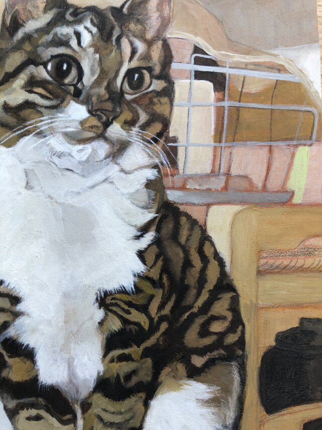 グリコ 」猫イラスト（原画） | iichi 日々の暮らしを心地よくする