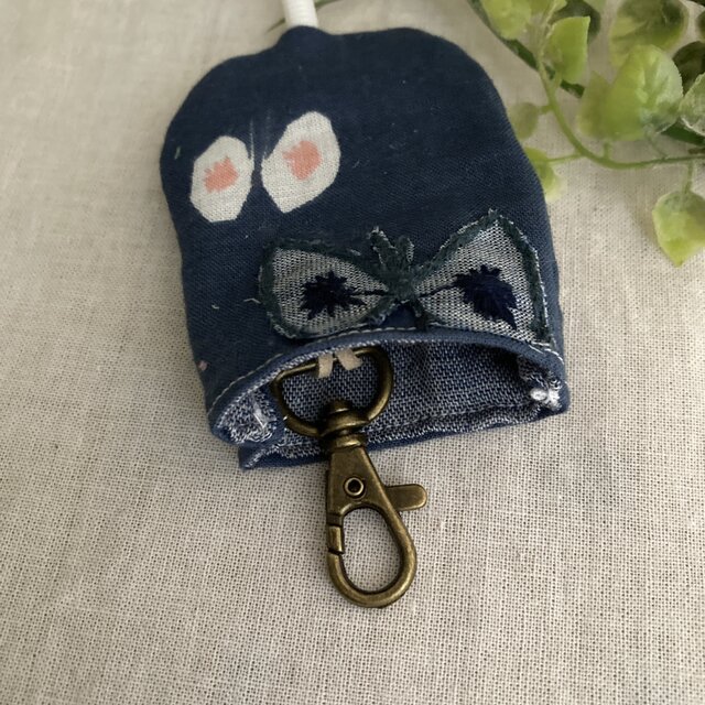 ハンドメイド☆ミニキーケース 紺ミナペルホネン蝶々 | iichi 日々の