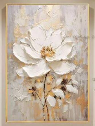 特大サイズ】テクスチャーアート キャンバスアート 花 おしゃれ