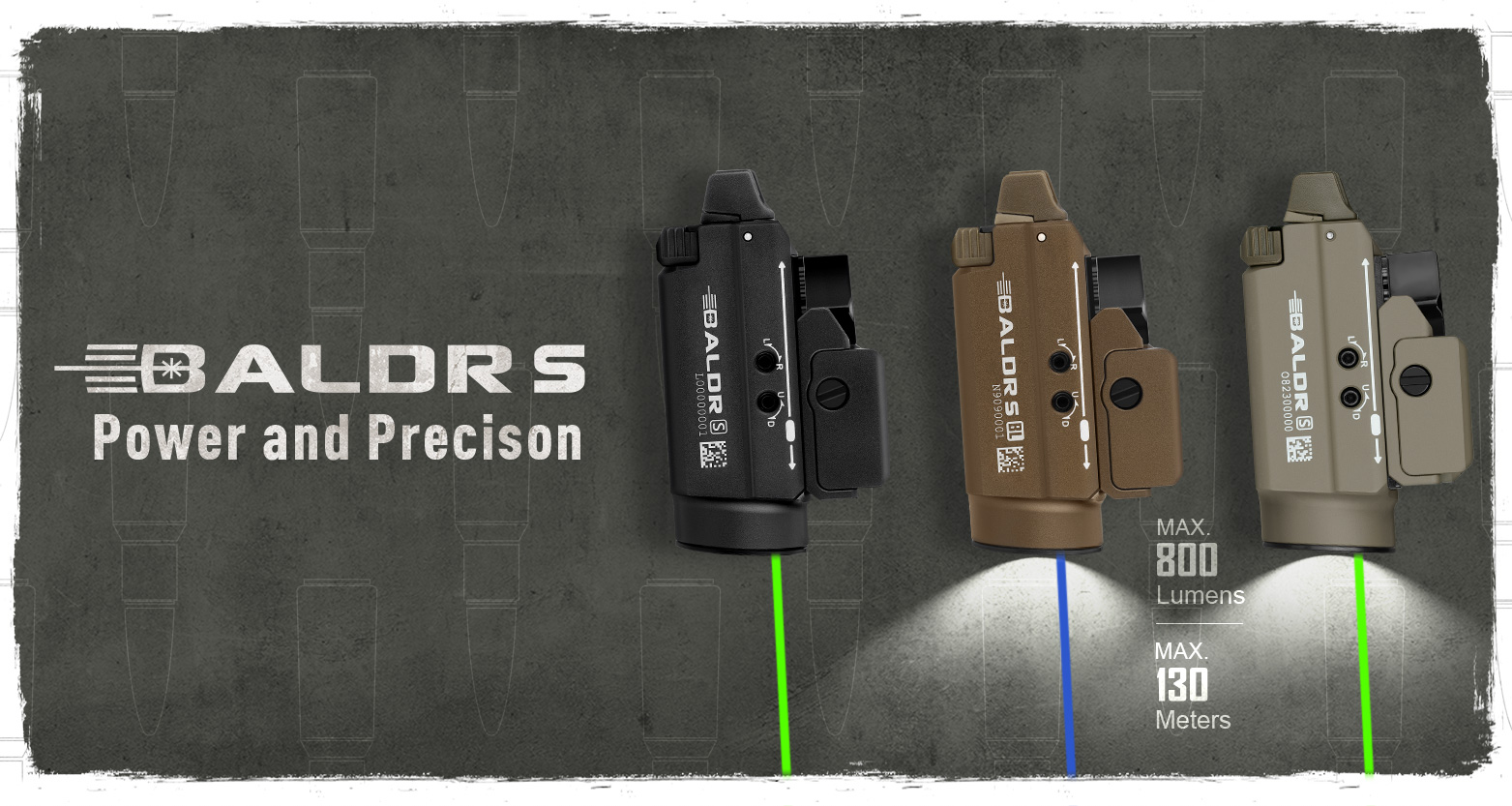 Baldr S Rail Mounted Light - 800 Lumens Tactical Illumination